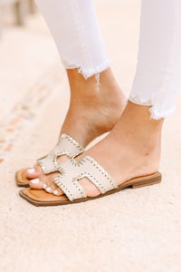 All Luck Nude Slide Sandals