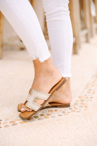 All Luck Nude Slide Sandals