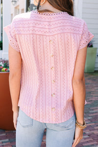 On The Run Pink Printed Top