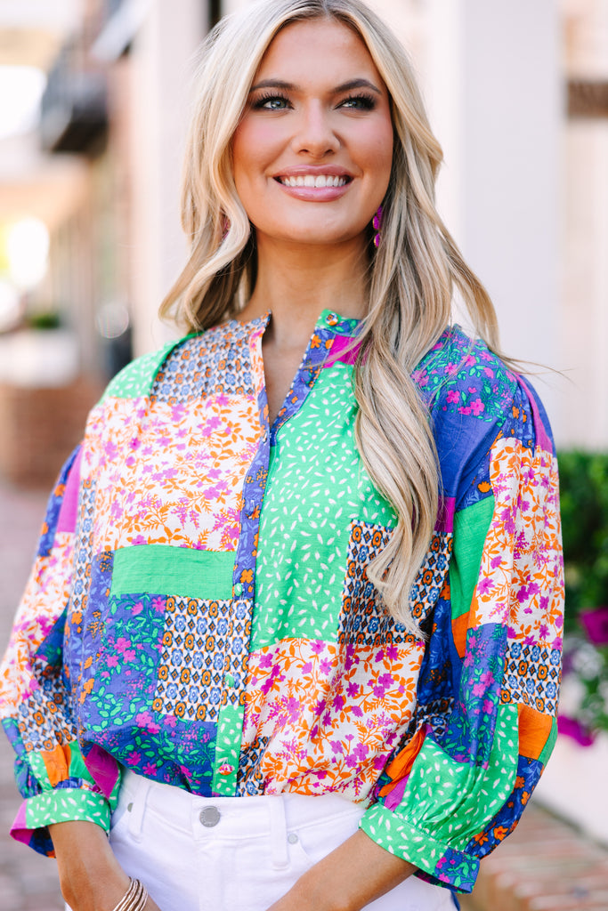 Make You Smile Green Blouse – Shop the Mint