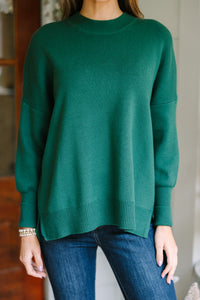 Perfectly You Emerald Green Mock Neck Sweater