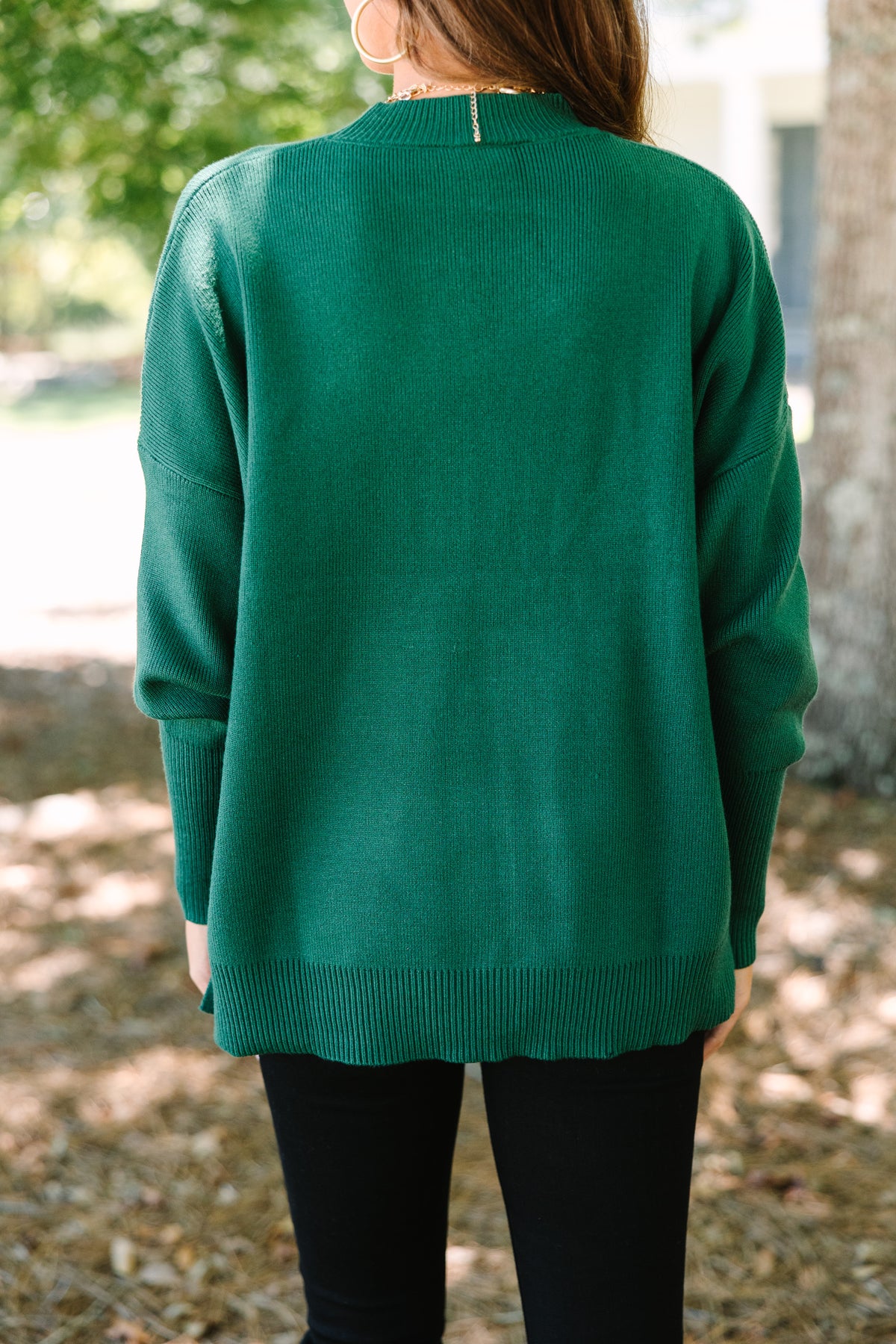 Perfectly You Emerald Green Mock Neck Sweater Shop The Mint