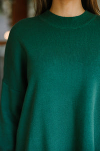 Perfectly You Emerald Green Mock Neck Sweater