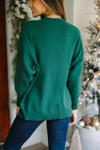 Perfectly You Emerald Green Mock Neck Sweater