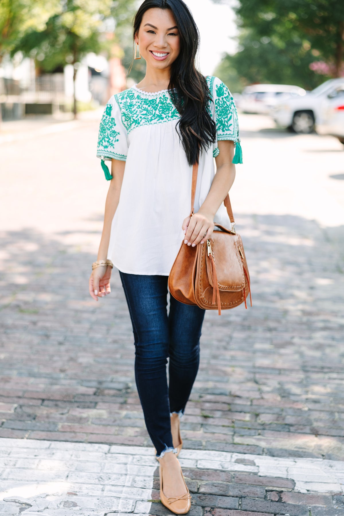 All The Info I Need Green Embroidered Top – Shop the Mint