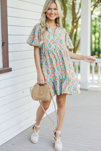 printed boutique dresses, green women's dresses, trendy dresses for women, cute boutique dresses