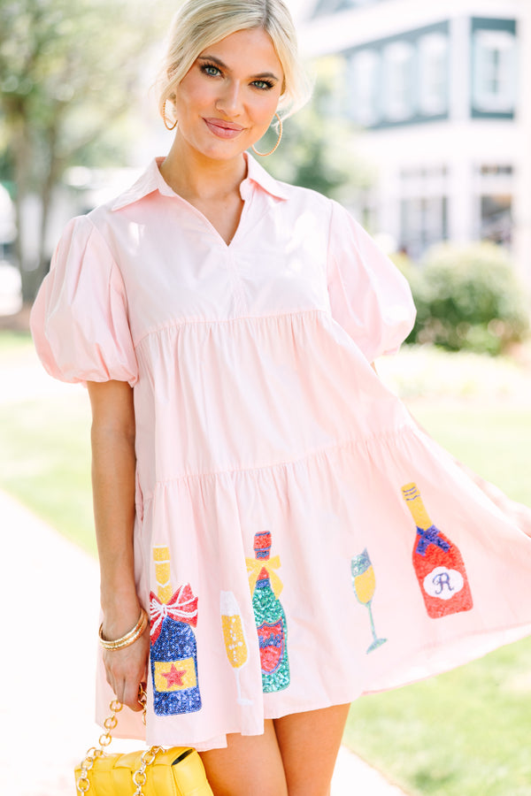 Pop The Bottles Blush Pink Babydoll Dress Shop the Mint Pop The Bottles Blush Pink Babydoll Dress Shop the Mint