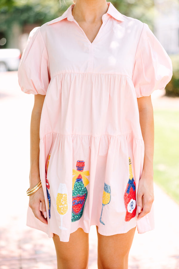 All My Life Blush Pink Textured Babydoll Mini Dress – Shop the Mint
