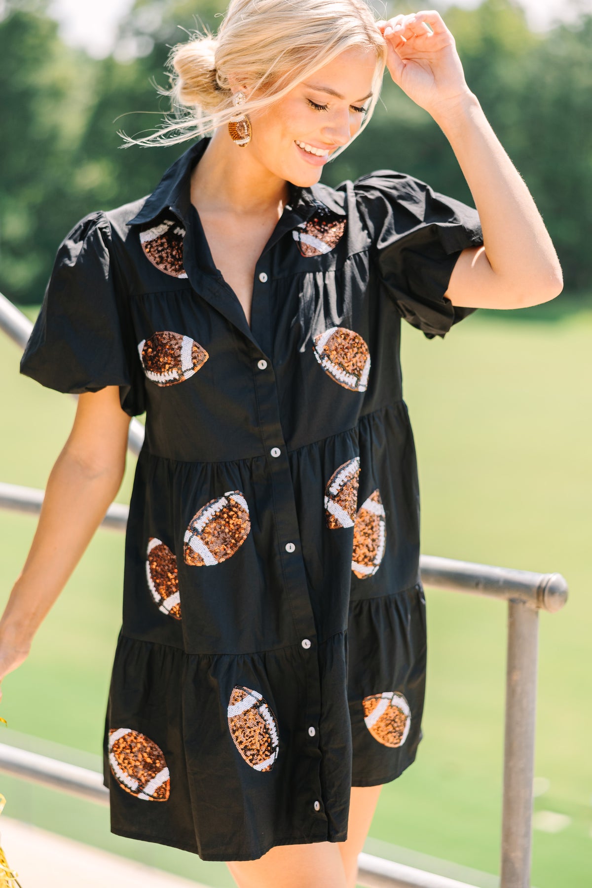 Touchdown Black Sequin Football Dress Shop the Mint Touchdown Black Sequin Football Dress Shop the Mint