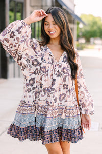 Olivaceous: Tell It All Natural Floral Dress