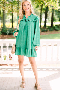 All That You Are Kelly Green Babydoll Dress