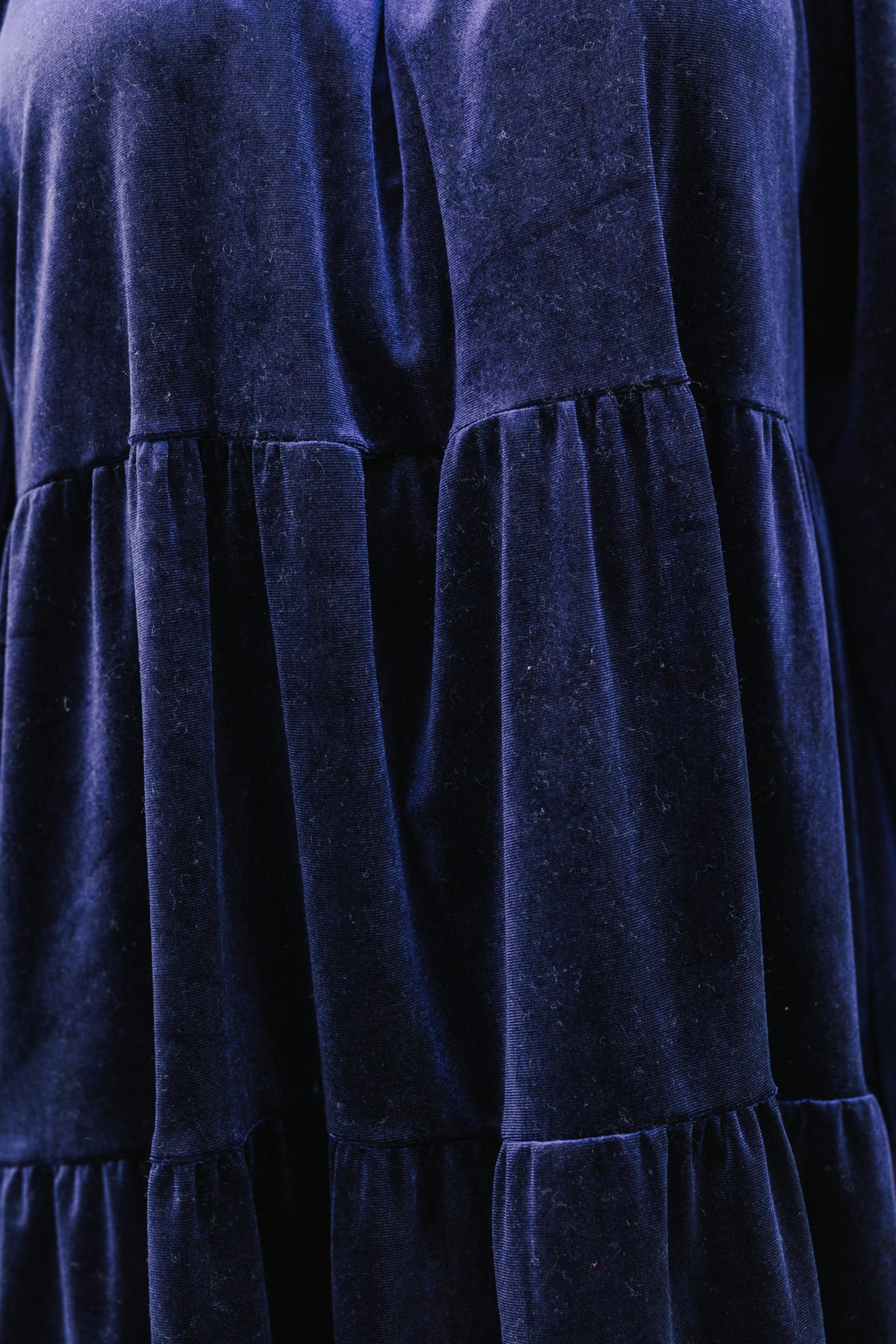 Come On Over Navy Blue Velvet Babydoll Dress Shop the Mint