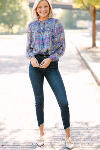 mixed print blouses, bold blouses for women, chic boutique blouses