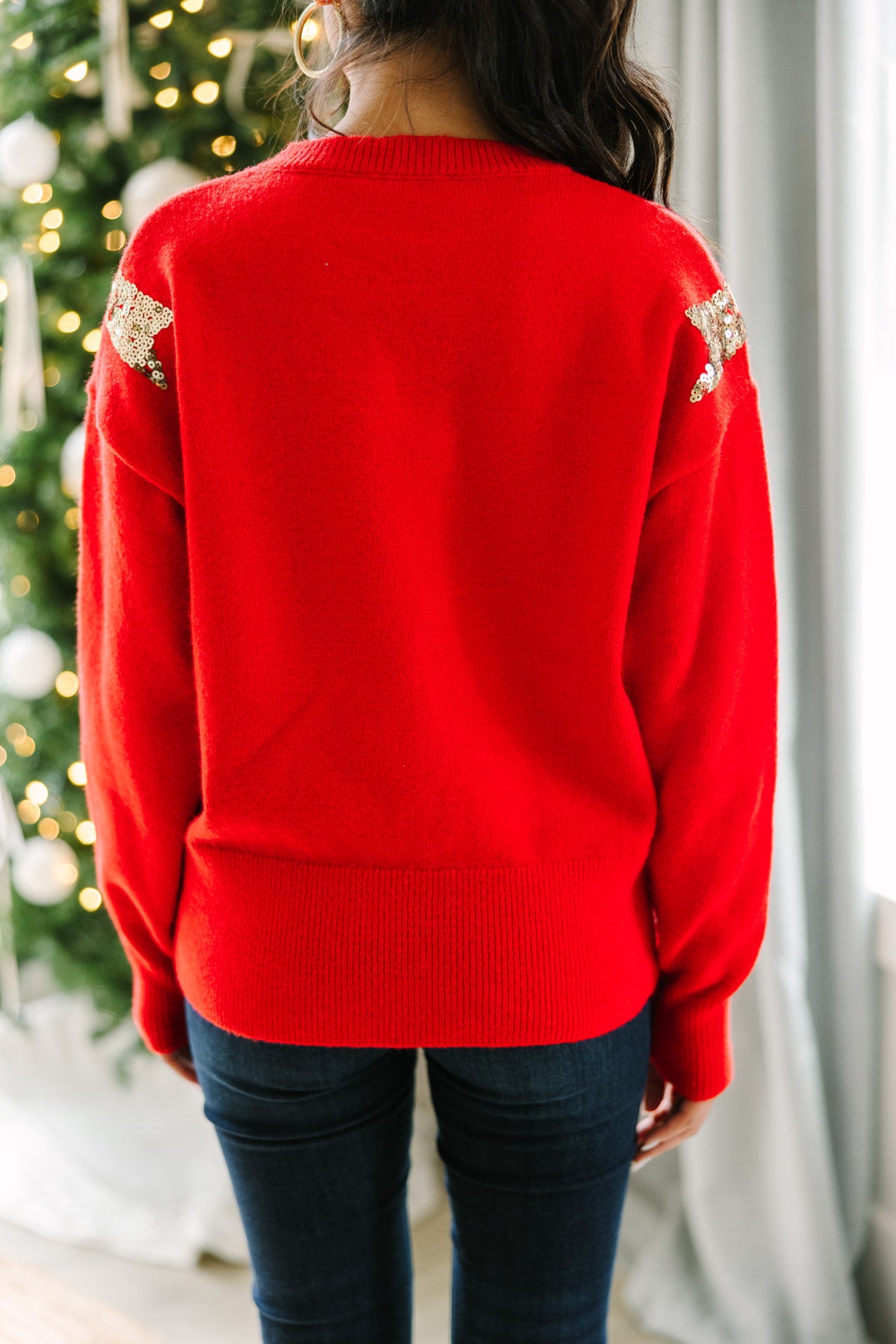 Sequin Bow Sweater main image 0