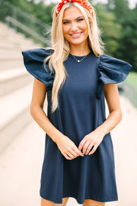 Navy and mint clearance dress