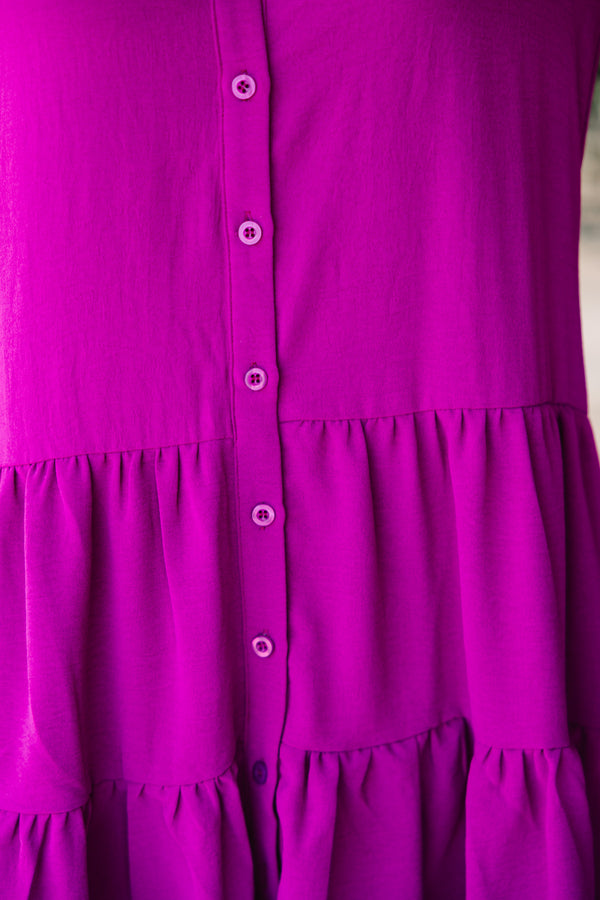 Trust You Purple Ruffled Dress – Shop the Mint