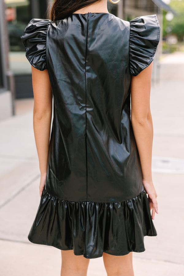 Always Ready Black Faux Leather Dress Shop the Mint Always Ready Black Faux Leather Dress Shop the Mint
