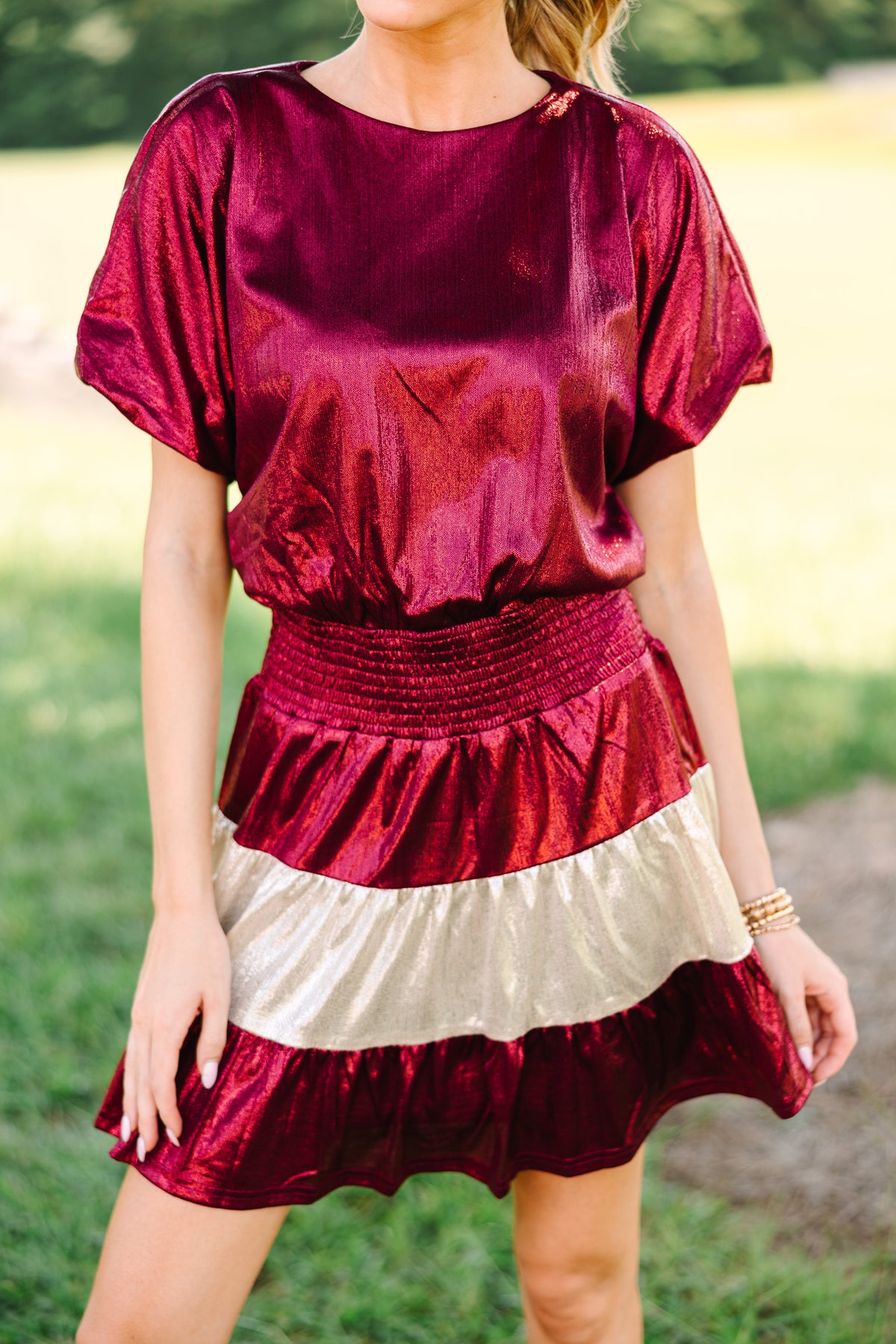 game day dresses red All-Star Gameday Dress- Red/White