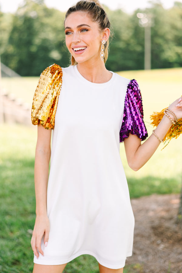 Walk On Purple Sequin Puff Sleeve Dress Shop the Mint Walk On Purple Sequin Puff Sleeve Dress Shop the Mint