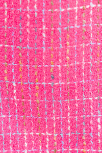 Make It Work Fuchsia Pink Tweed Dress