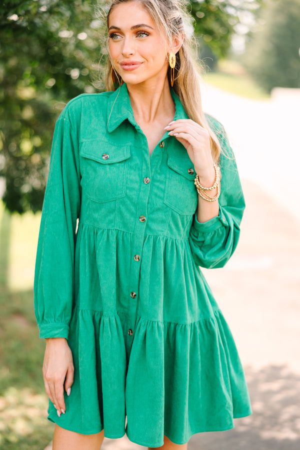 Give It Your All Green Babydoll Dress