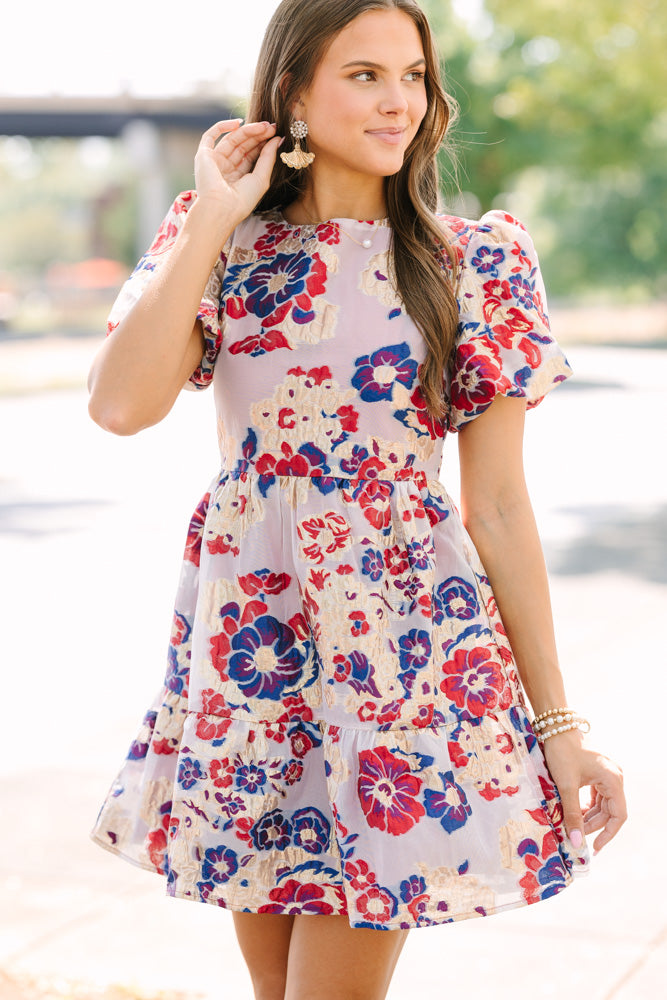 All The Good Royal Blue Floral Babydoll Dress – Shop the Mint