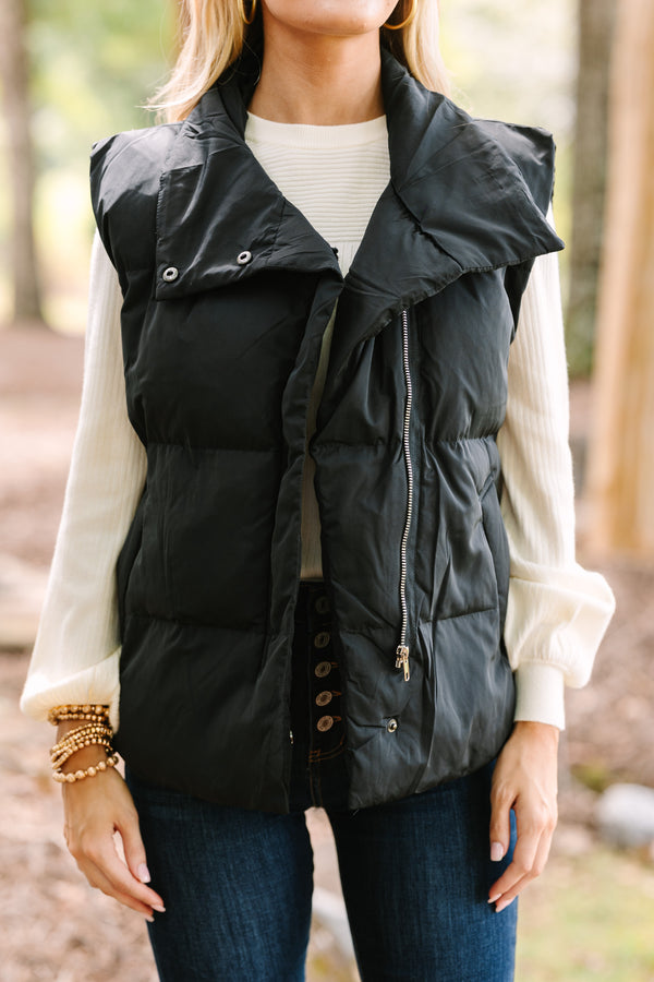 You'll See Black Puffer Vest