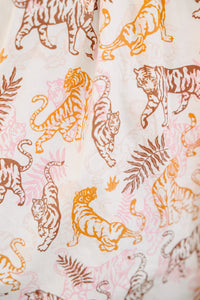 Feeling Fierce Ivory White Tiger Print Blouse