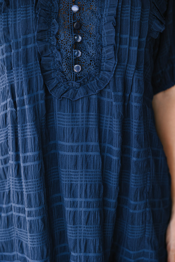 All The Best Navy Blue Ruffled Dress – Shop the Mint