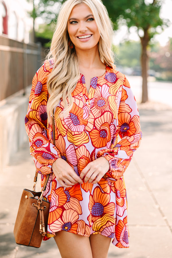 All About It Purple Floral Dress