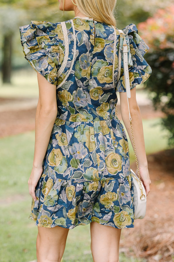 Pinch: Where You Go Navy Blue Floral Dress Shop the Mint Pinch: Where You Go Navy Blue Floral Dress Shop the Mint