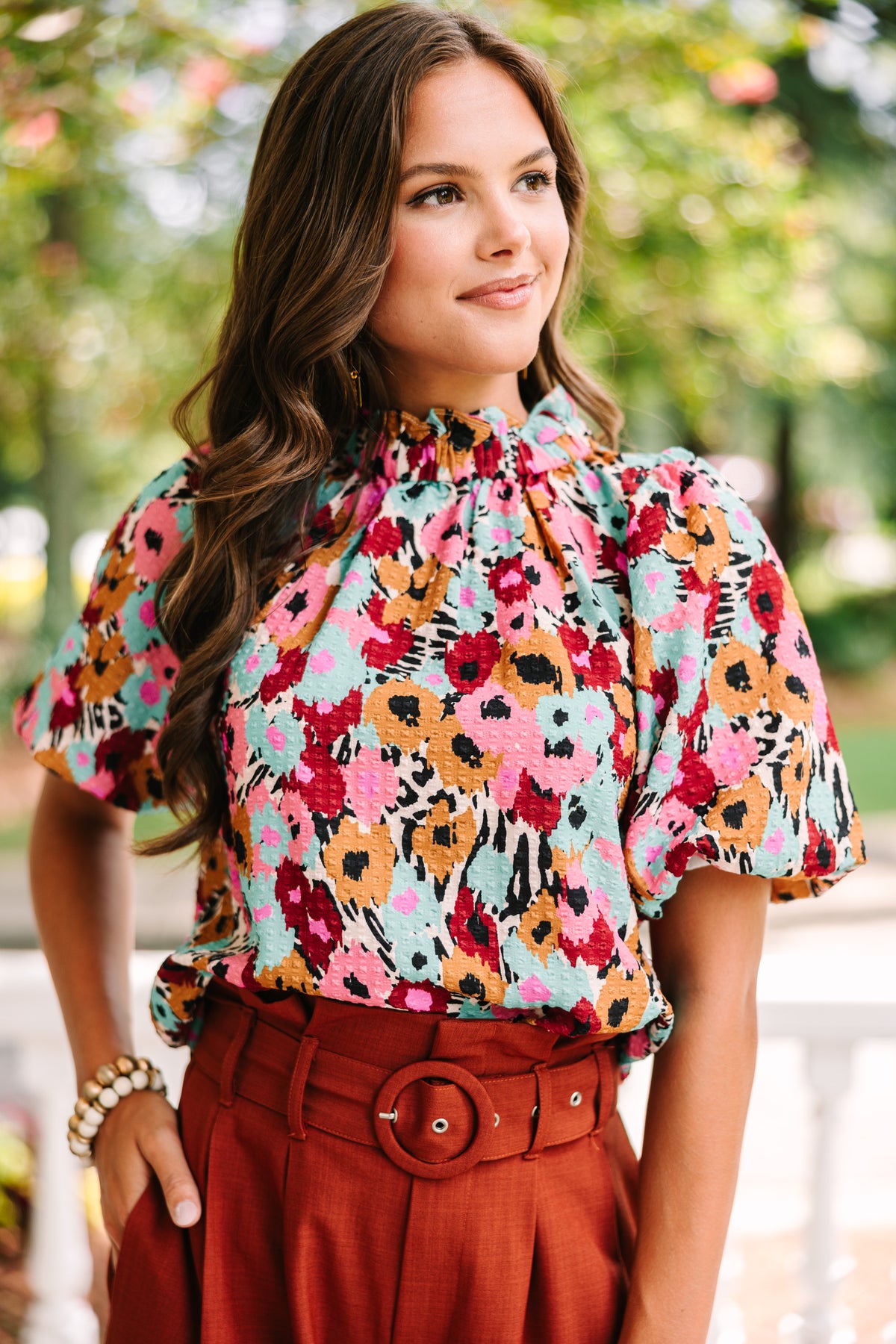 THML: Treat You Right Cream White Floral Blouse – Shop the Mint