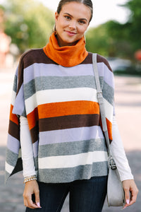 Rust Poncho Sweater