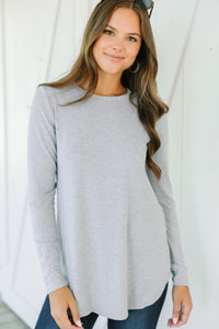 Won't Let You Down Heather Gray Classic Top