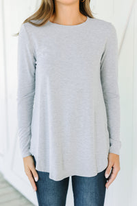 Won't Let You Down Heather Gray Classic Top