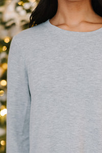 Won't Let You Down Heather Grey Classic Top