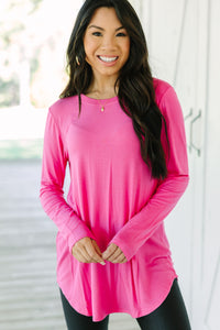 Won't Let You Down Fuchsia Pink Classic Top