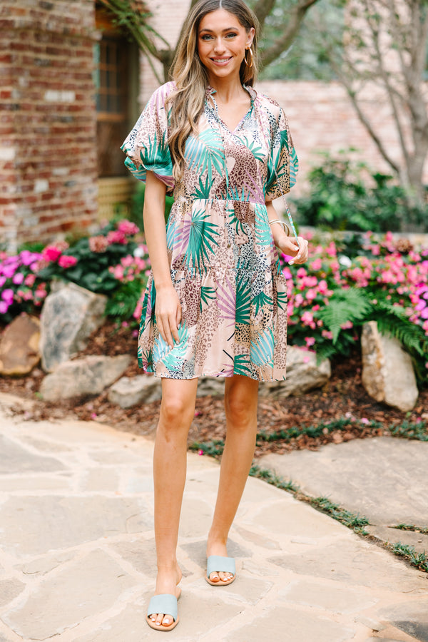 Wild Wonders Tan Tropical Leopard Print Dress Shop the Mint Wild Wonders Tan Tropical Leopard Print Dress Shop the Mint