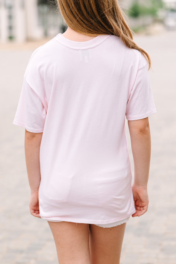 Girls: USA Blush Pink Oversized Graphic Tee