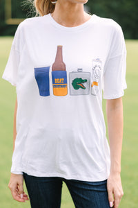 Drink Local Blue And Orange Gameday Graphic Tee
