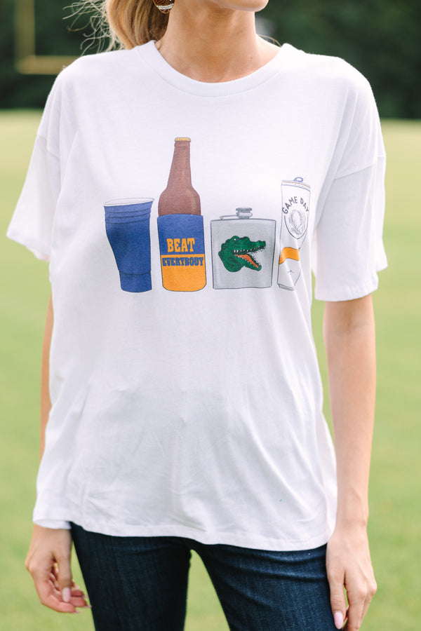 Drink Local Blue And Orange Gameday Graphic Tee