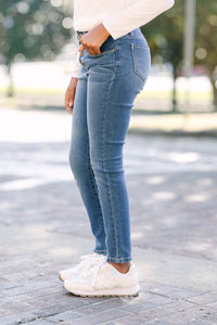 Girls: Feeling Bold Medium Wash High Waist Skinny Jeans