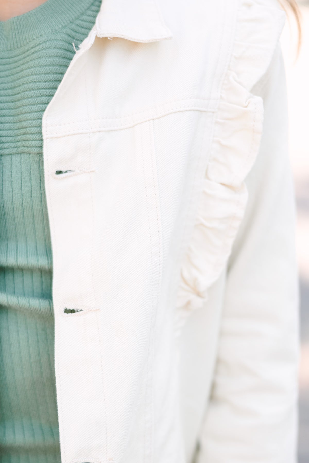 White Ruffle Jacket Girls: Live Your Life Ivory White Ruffled Jacket – Shop the Mint
