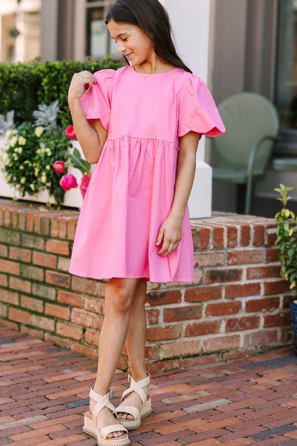 Girls: Time Goes By Pink Scalloped Dress – Shop the Mint