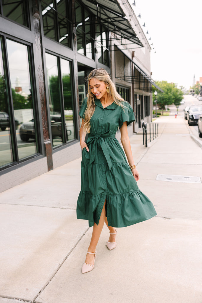 Sugarlips: Get What You Need Emerald Green Tiered Midi Dress – Shop the ...