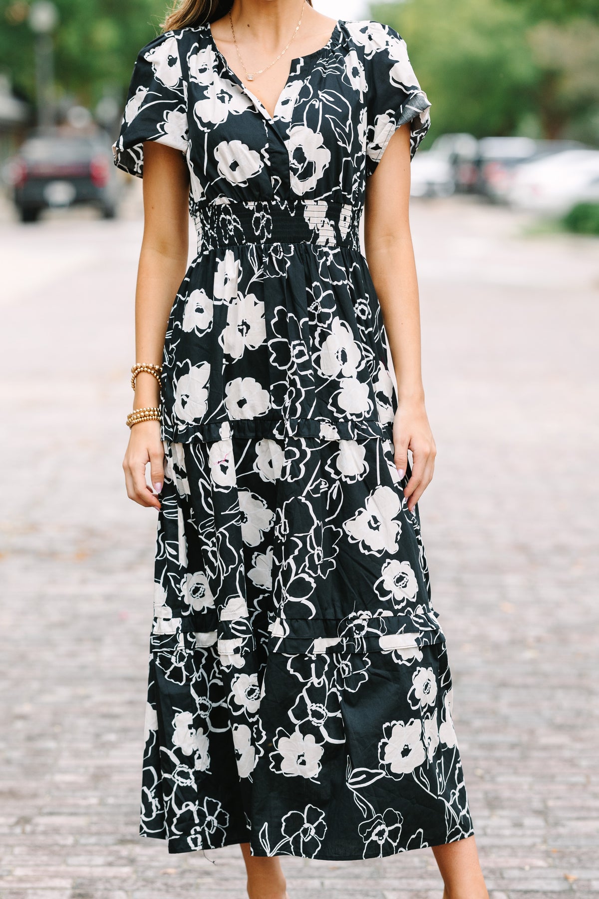 call me midi dress Sugarlips: Call On Me Black Floral Midi Dress – Shop the Mint