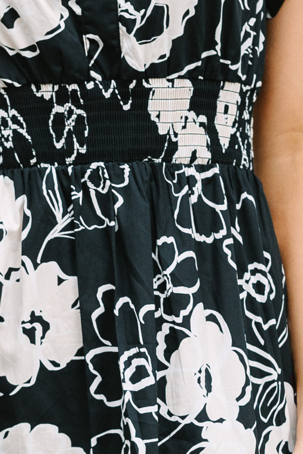 Sugarlips: Call On Me Black Floral Midi Dress Shop the Mint Sugarlips: Call On Me Black Floral Midi Dress Shop the Mint