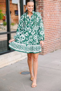 Want The Best Green Abstract Dress
