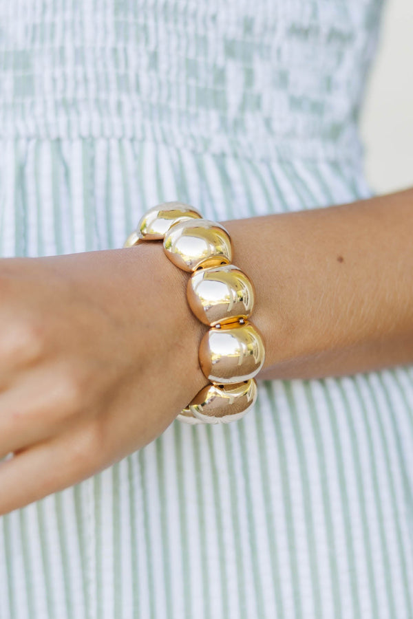 Inner Circle Gold Beaded Bracelet