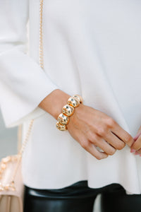 Inner Circle Gold Beaded Bracelet